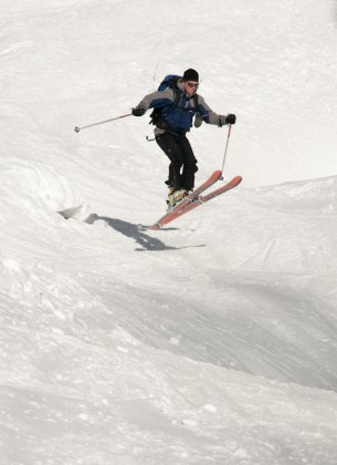 Toby Jacobs in Canyon Leisch, Gressoney.